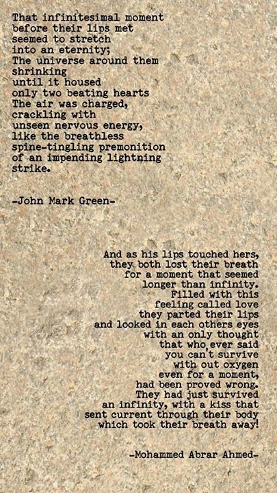 johnmarkgreenpoetry:mohdabrar:&lsquo;The Infinitesimal Moment&rsquo;This