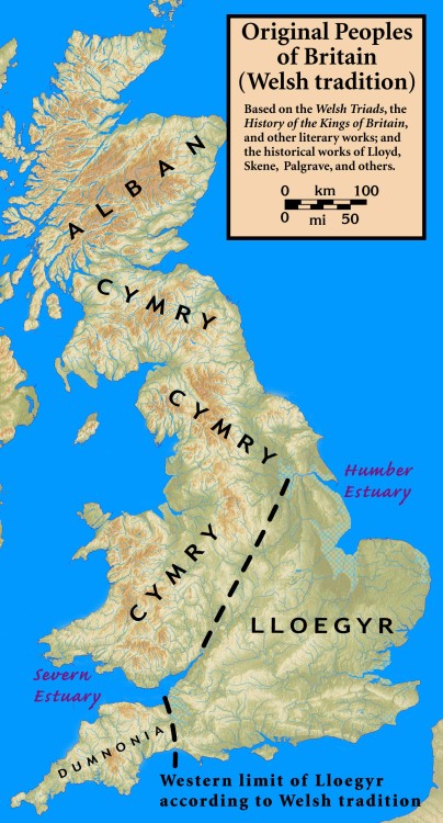 mapsontheweb: The original peoples of Britain, according to Welsh tradition. This gladdens my heart 