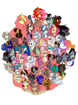 ask-rubyrue:  HERE IT IS!60 ponies drawn and done, I want to thank everyone that stuck by me through the entire trip and everyone that only stumbled across later, I am so honoured to have you all as my followers and I never expected this when I started