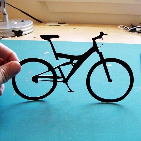 weavingserenity:  Papercut Bicycles 