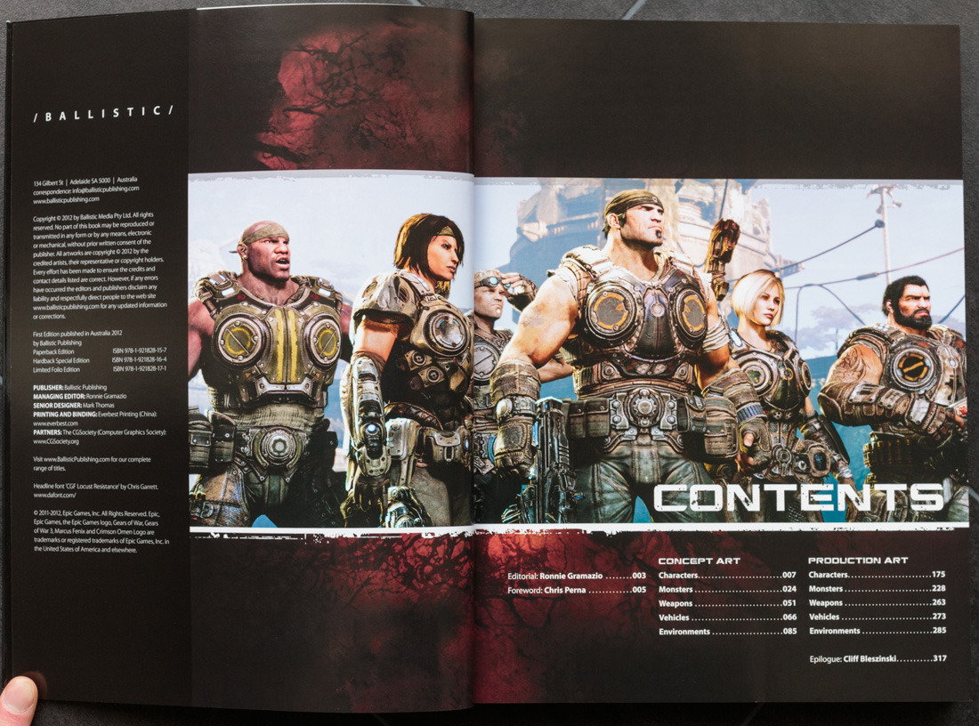 Comics/Books: BOOK REVIEW: The Art of Gears of War 3