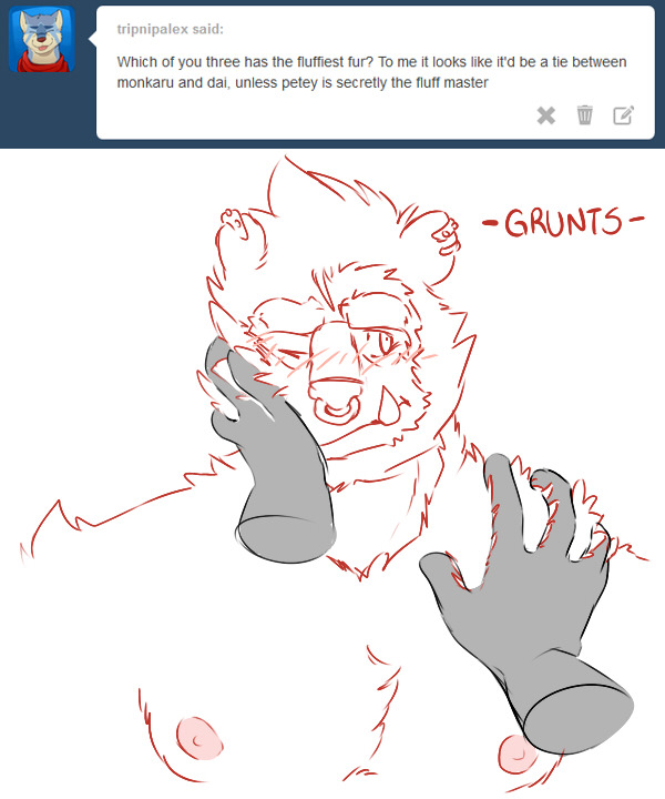 askdaidungeon:  Well, why don’t you guys judge it? Who looks the fluffiest? 
