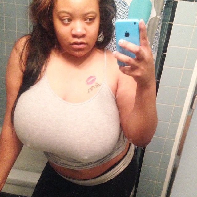 big-black-tits:  Black BBW big titty meat selfie #bignaturals #boobsasart #teambigboobs