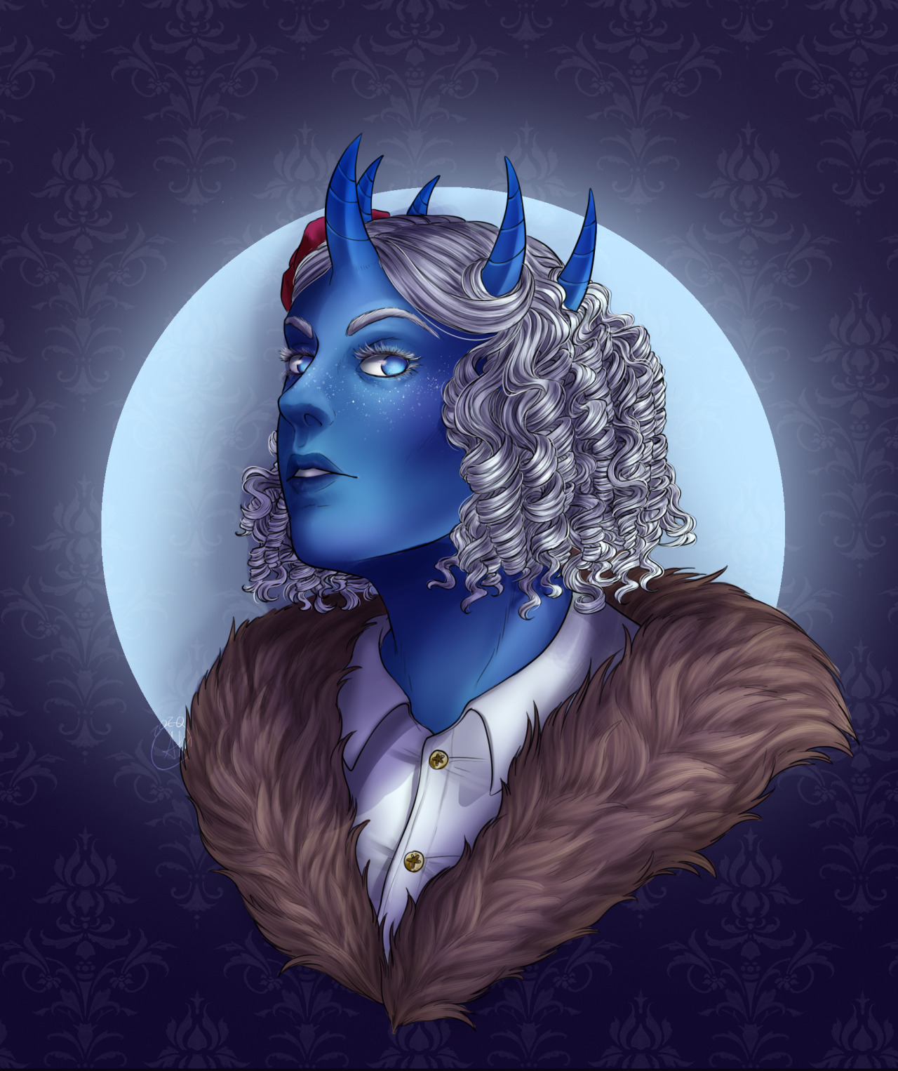 smashdraws:
“Long time no art!
A Secret Santa gift for a friend – his tiefling artificer artillerist💙
”