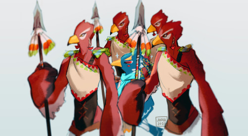 ▶︎ Revali’s entourage (twitter / instagram)I love how the Champions are sometimes followed by 