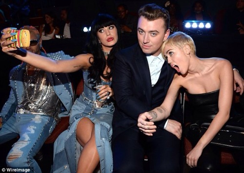 Katy Perry, Sam Smith and Miley Cyrus at the 2014 MTV Video Music Awards