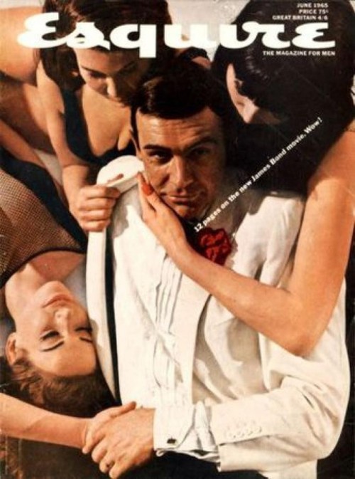 almavio: George Lois, Esquire Cover, June 1965 Sean Connery (1930 - 2020)