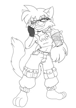 Cool Cat Cleosketch Stream Commission For Wcp Of Cleo The Cat, Enjoying A Chill Beverage