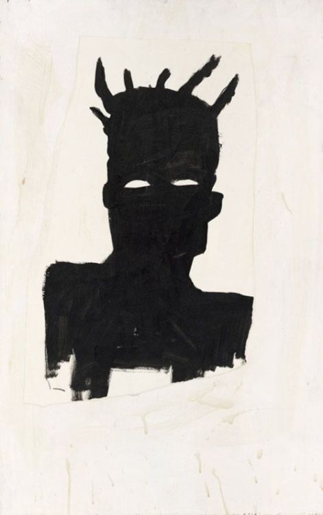 adreciclarte:  Jean-Michel Basquiat - Self Portrait (Plaid), 1983