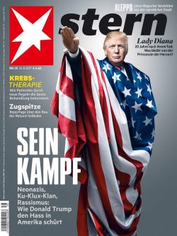 tobinlaughing: lavvyan:  skybear59:  liberalsarecool:  allthingsgerman:   The cover of the next Stern, a German news magazine. The title Sein Kampf (transl. his struggle) is a play on the title of Hitler’s autobiography Mein Kampf (transl. my struggle).