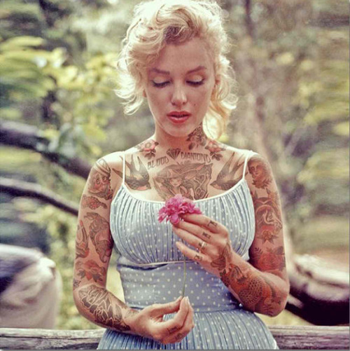 rhubarbes: Iconic Celebrities Transformed Into Tattooed Hipsters by Cheyenne Randall. (via Iconic Ce