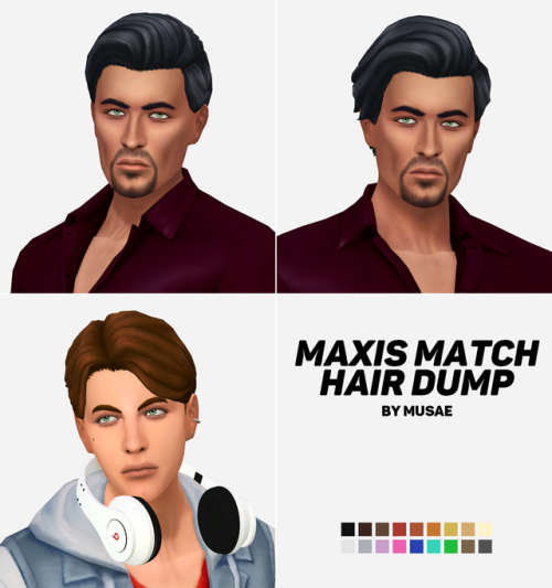 effiethejay:Maxis Match Hair Dump for ts4EA mesh editDownload on My Blog