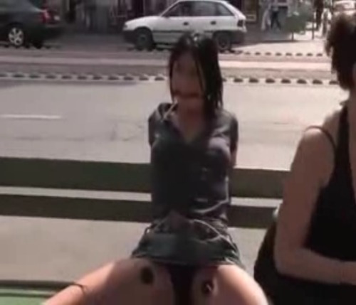 slavecafe:  Public humiliation and BDSM outdoors in the streets! From video: http://www.bdsmstreak.com/video/16563/sub-girl-taken-for-a-walk