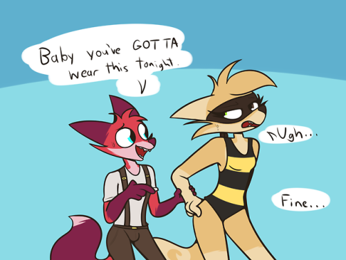 mrdegradation: mrdegradation: No bee puns tho reblog if you want Rex to hug his big bee girlfriend  yis :D