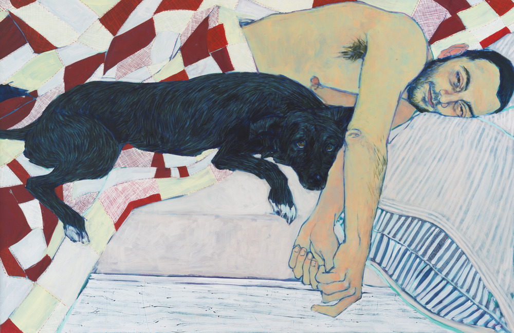 huariqueje:  Ben and Daisy  -  Hope Gangloff American b,1974- Acrylic on canvas