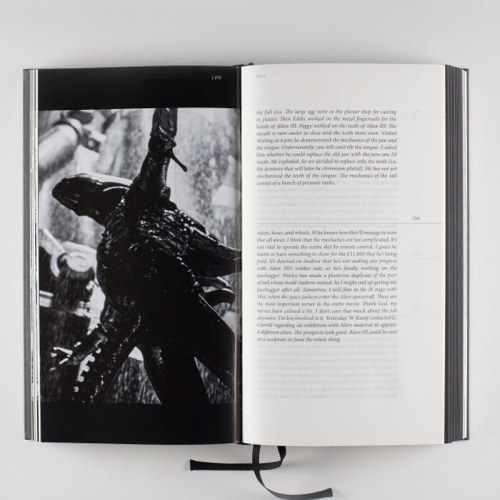 weirdletter:  Alien Diaries / Alien Tagebücher, by Hans Ruedi Giger, Edition Patrick Frey, 2013 (hardcover, 660 pages, 48 b/w images, 59 color images, 23.5×13 cm). Info: editionpatrickfrey.com. “HR Giger worked in the Shepperton Studios near