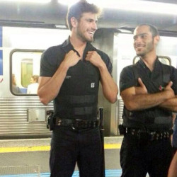 jockzone:  mydesires-br:  Guilherme Leão he is from the brazilian subway security from the city of São Paulo and is also a model (&frac12;)  iOS: http://bit.ly/17sSrDHAndroid: http://bit.ly/1cAsqZi 