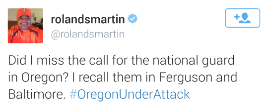 what happens when armed white men take over a federal building? you guessed it.