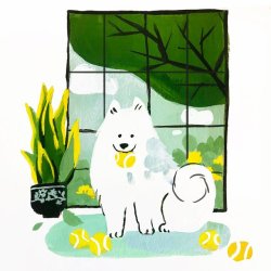 oliviawhen:Doggust days 1-9!! I’ve been having so much fun doing these little gouache paintings.