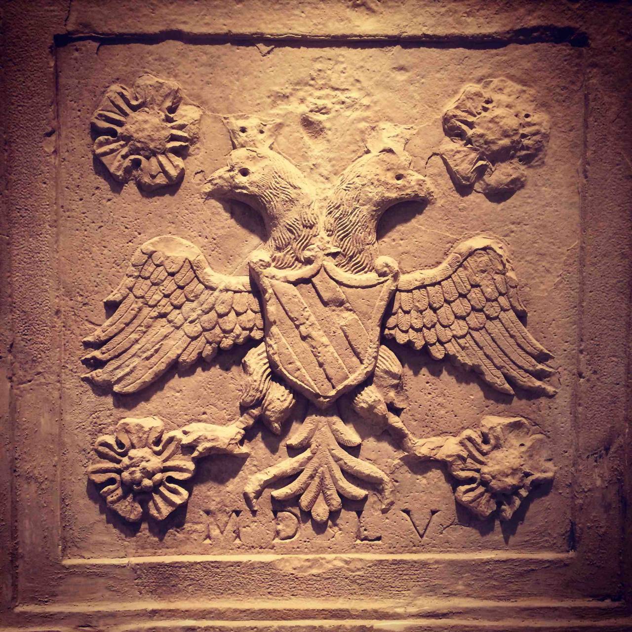 coolartefact:  Coat of arms of the Kallergis family, circa 1550. Located in present