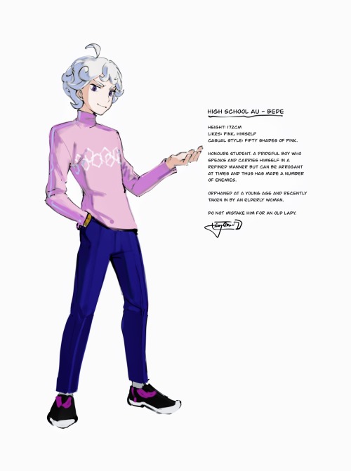 (High school AU) Character profile - Bede