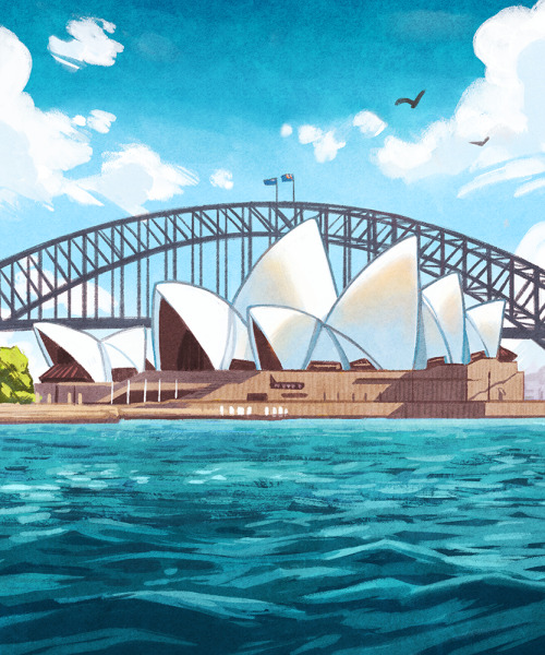 Sights of Australia (1 of 3)A selection of illustrations I did for Boomerang: Australia, a card game
