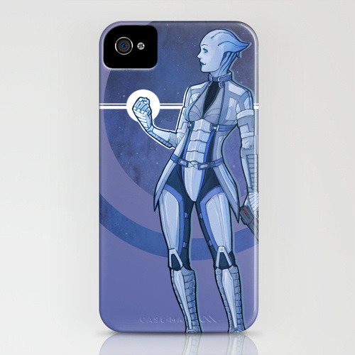 weissidian:  Made my Liara print available as T-shirts and iPhone skins/cases! 