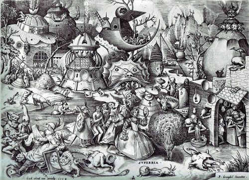 Pieter Bruegel the Elder - The Seven Deadly Sins or the Seven Vices - Pride (1558)
