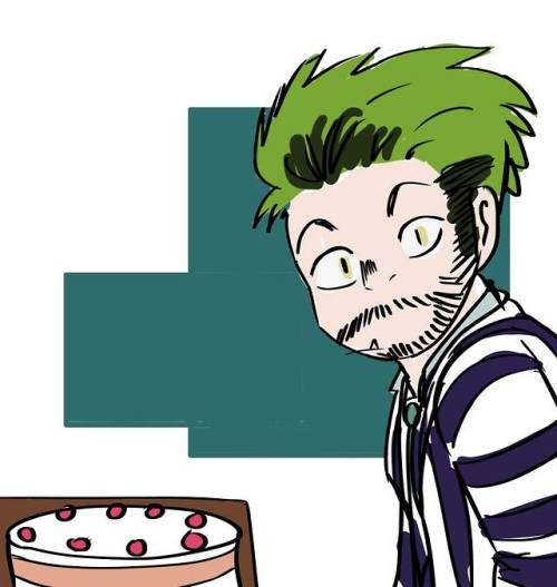 dojan-dog: i suck at coloring oml. also delia has a spray bottle for beetlejuice because he fucking 