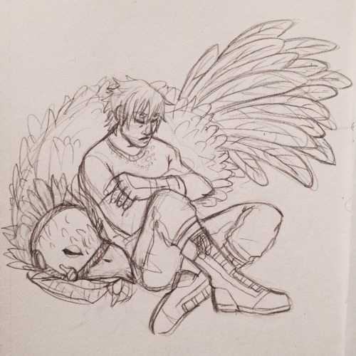 kazlicya-art: Sleepy prince and his birdo~