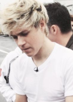    niall in white tees         