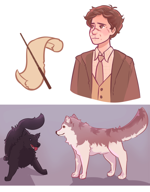 lentejart:An attempt at a Remus Lupin character sheet of sorts feat. Sirius