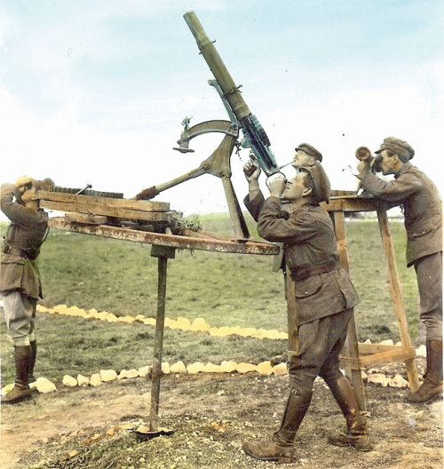 historicalfirearms:Anti-Aircraft Machine Guns of the Great WarWorld War One saw the first widespread