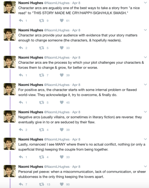 snarktheater: A great Twitter thread on character-driven stories, character arcs, and agency by Naom