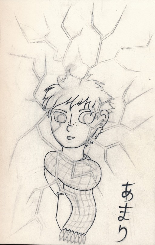 Unfinished Drawing Of A Dnd Character Named Amari. He Was Part Of A Persona Game And His Persona Was