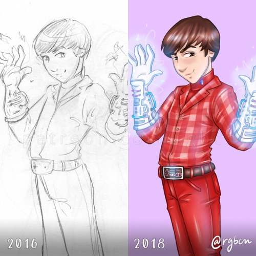 rgbcn - Sketch (2016) vs Finished (2018)Remember my superheroes...