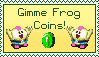 gimme frog coins stamp