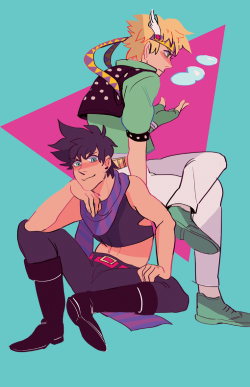 starpuncher:  LAST MINUTE JOJO PRINT FOR ANIME NORTH….will be available at table H01!i dont know whats going on with caesar hes just somehow sitting on joseph im sorry