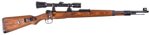 German Kar98k Low Turret sniper rifle with Hensoldt scope, World War II.from Rock Island Auctions