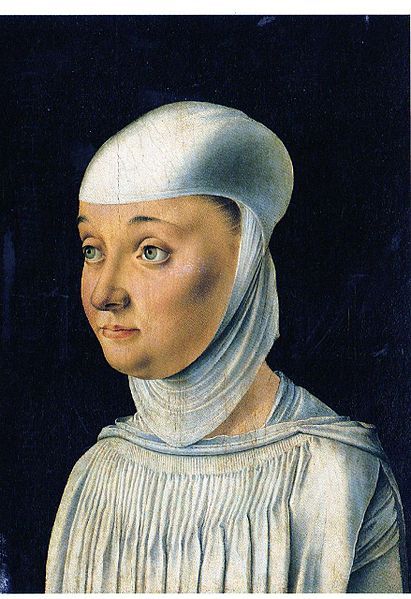 Portrait of a Woman (A Novice of the Order of San Secondo) by Jacometto Veneziano, c. 1490
