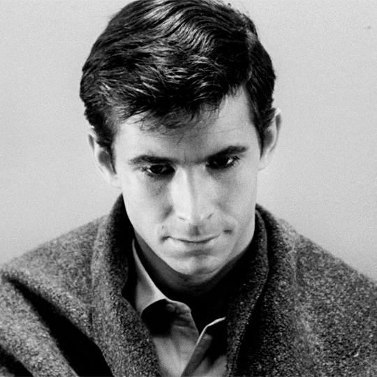 cinemaspast:ANTHONY PERKINS as NORMAN BATES in PSYCHO (1960) Dir. Alfred Hitchcock
