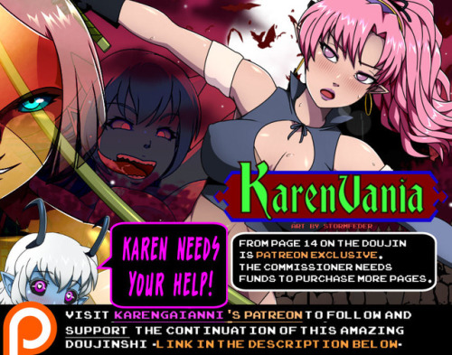  (+18) “Karenvania" Karen is an elfic vampire hunter who is on a quest to vanquish evil i