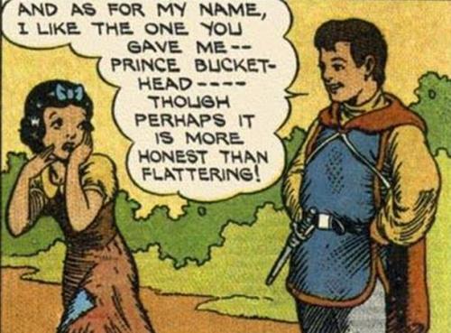 artgirllullaby:  lieutenant-sapphic:  superwolfiestar:  shelephant:   princepeterwolf:  The Original Meeting for The Prince and Snow White, from the original 1937 Snow White and the Seven Dwarfs comic strip, released weekly, beginning December 14, a week