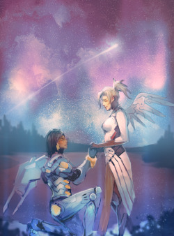 atutcha:  “marry me”overwatch: pharmercy from Clear Skies Ahead by asynca. if you ship pharmercy you probably read it :Ddeviantart | twitter | instagram