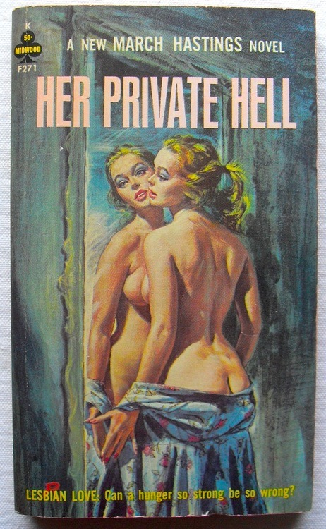 HER PRIVATE HELL Vintage Book Cover (1963)