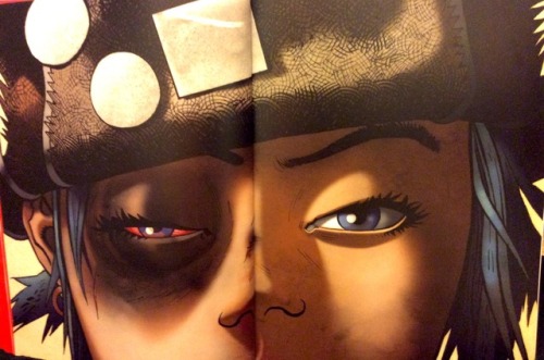 gorillaz-gal: Tank Girl. “Black and blue, the face of Tank Girl.” “The volatile Molatov girl.” “Tank