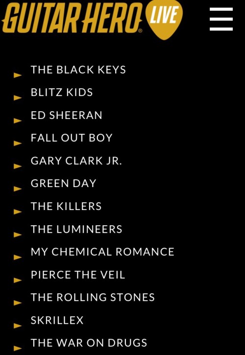 Guitar Hero Live 2015 features these bands plus more! More info soon.