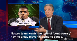 hardcorehousewife:  Jon Stewart laying down the fucking line about Michael Sam coming out  [x]