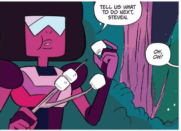 swankivy:  cant-get-enough-pearl:  GARNET IS EATING. THIS IS CANON UNTIL PROVEN OTHERWISE.