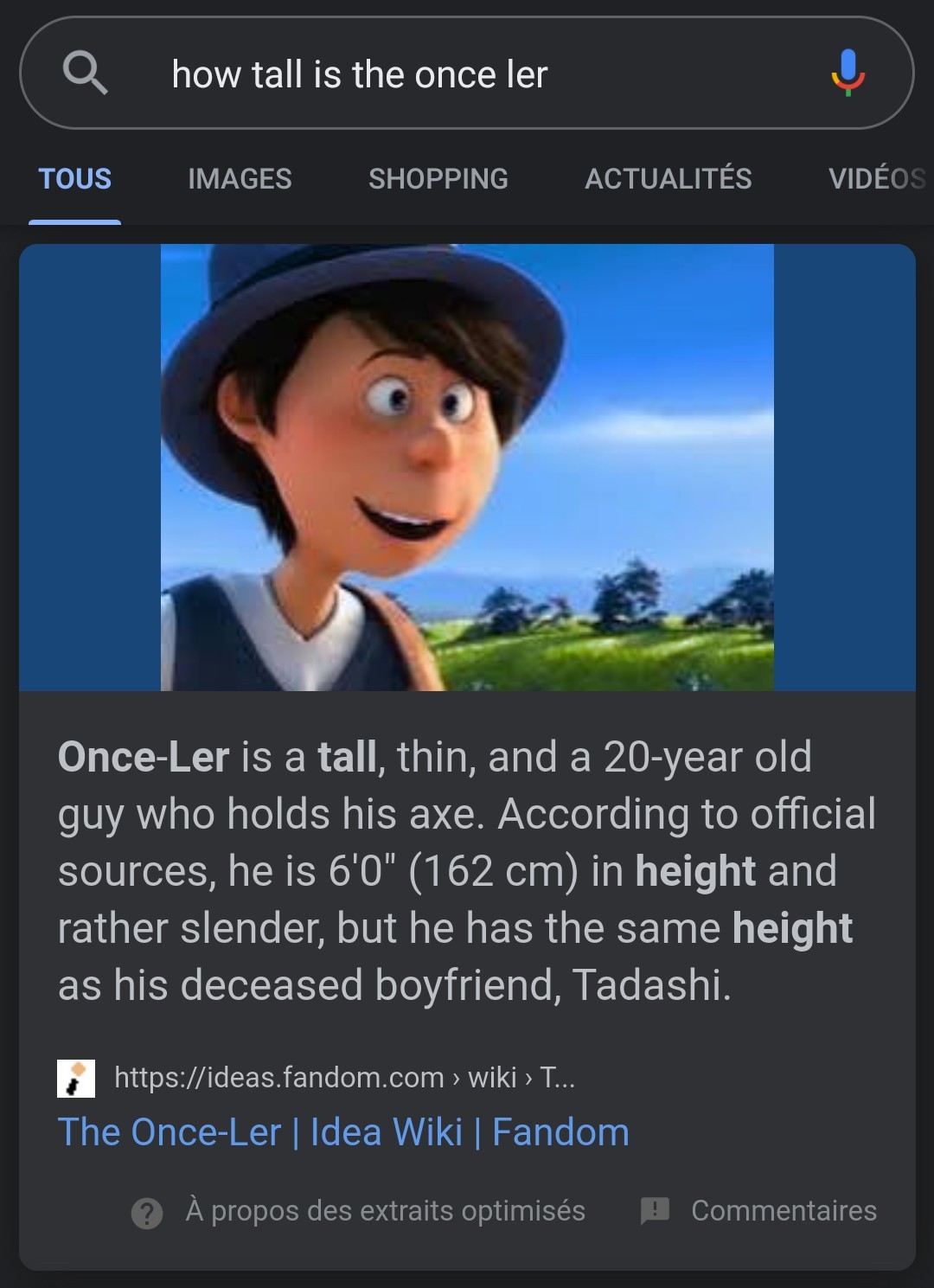 How tall is the once-ler